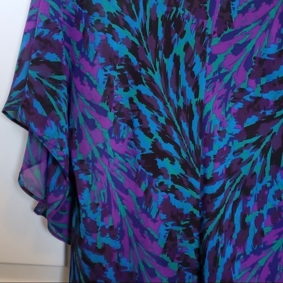 Express Peacock Sheer Blouse with liner, gorgeous - Picture 4 of 6